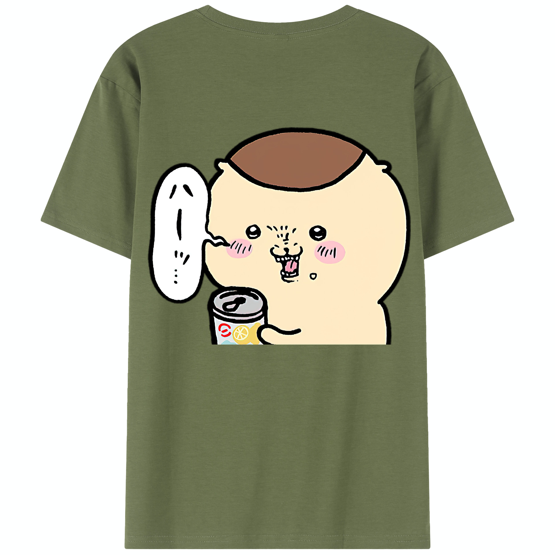 （画像用） ちいかわ くりまんじゅう Chii-kawa kuri manjū 綿100％半袖Tシャツ（背面プリント）